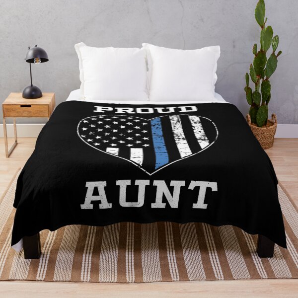 Item preview, Thin Blue Line Proud Police Aunt designed and sold by teesaurus.