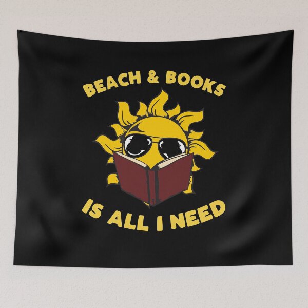 Item preview, Beach And Books Is All I Need - Funny bookworm book lover's bookworm designed and sold by Basti09.