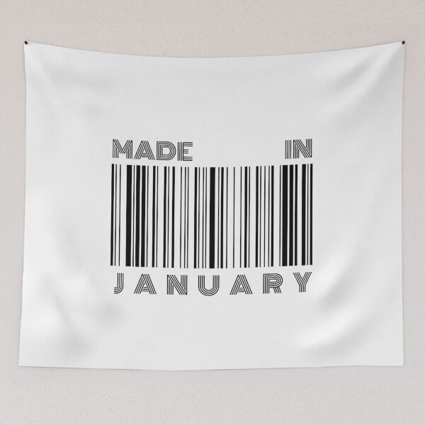 Item preview, Made in January - Born in January | Barcode gift designed and sold by Watersolution.
