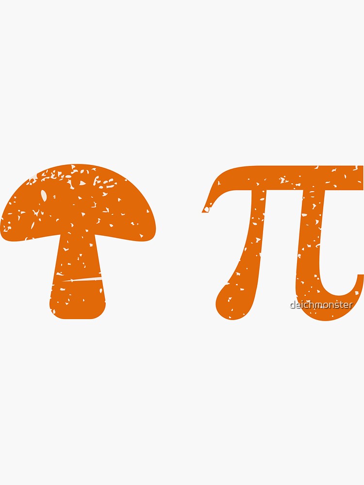 "Pi Day Mushroom Pi Algebra Math Symbol π" Sticker for Sale by