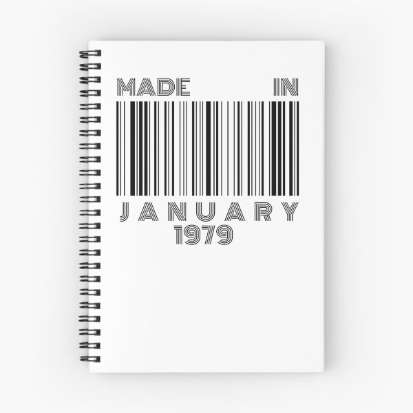 Item preview, Made in January 1979 - Born in January | Barcode 40th birthday gift designed and sold by Watersolution.
