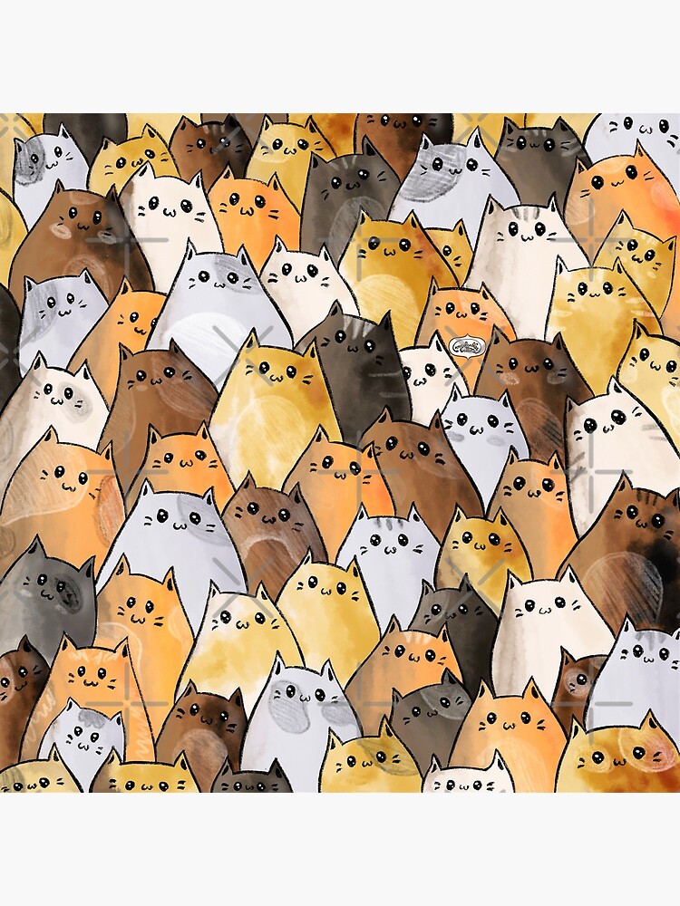 Cute Kitty Cat Pattern - I Want To Pet Every Cat In The World by mydoodlesateme