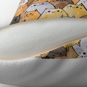 Alternate view of Cute Kitty Cat Pattern - I Want To Pet Every Cat In The World Floor Pillow