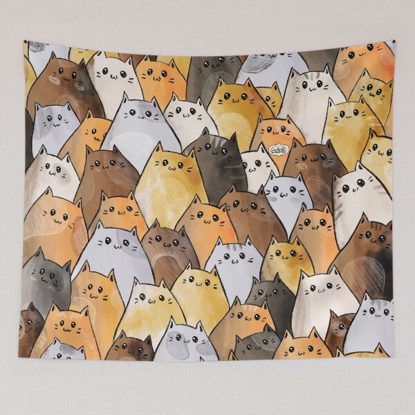 Item preview, Cute Kitty Cat Pattern - I Want To Pet Every Cat In The World designed and sold by mydoodlesateme.