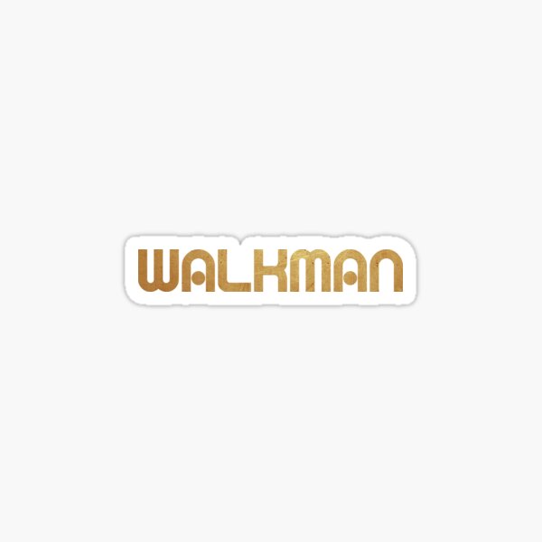 Walkman retro gold Sticker