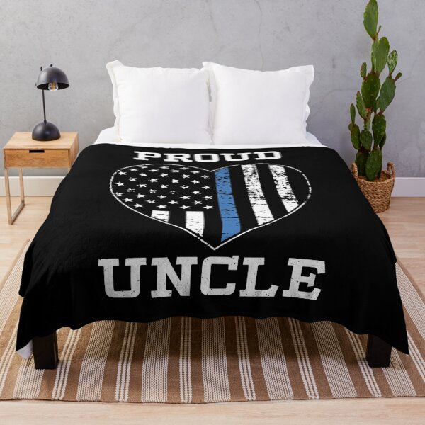Item preview, Thin Blue Line Proud Police Uncle designed and sold by teesaurus.