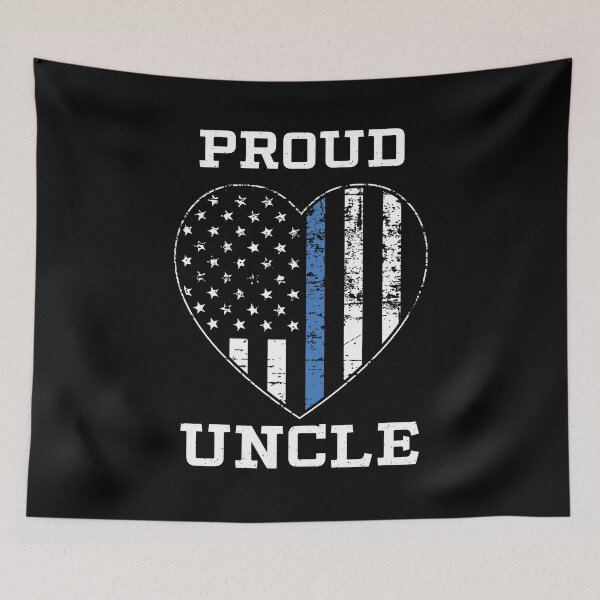Item preview, Thin Blue Line Proud Police Uncle designed and sold by teesaurus.