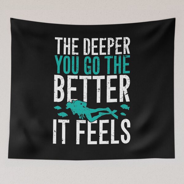Item preview, The deeper you go the better it feels - scuba diving designed and sold by Captain Mood.