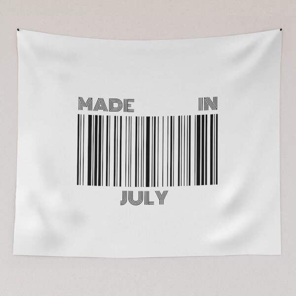 Item preview, Made in July - Born in July | Barcode gift designed and sold by Watersolution.