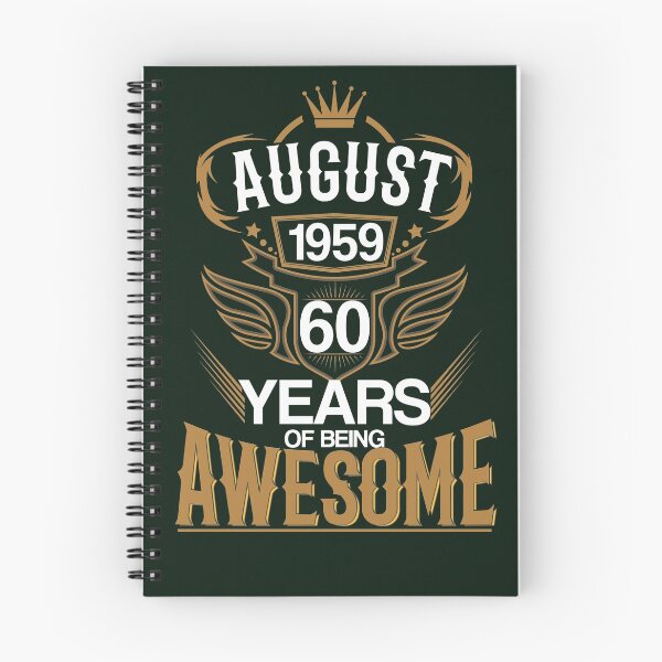 Item preview, Born in August 1959 60th Years of Being Awesome designed and sold by eaglestyle.