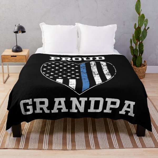 Item preview, Thin Blue Line Proud Police Grandpa designed and sold by teesaurus.