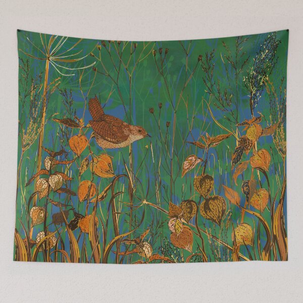 Aperçu de l'œuvre Winter Glimpse - Wren et Physalis créée et vendue par lottibrown.