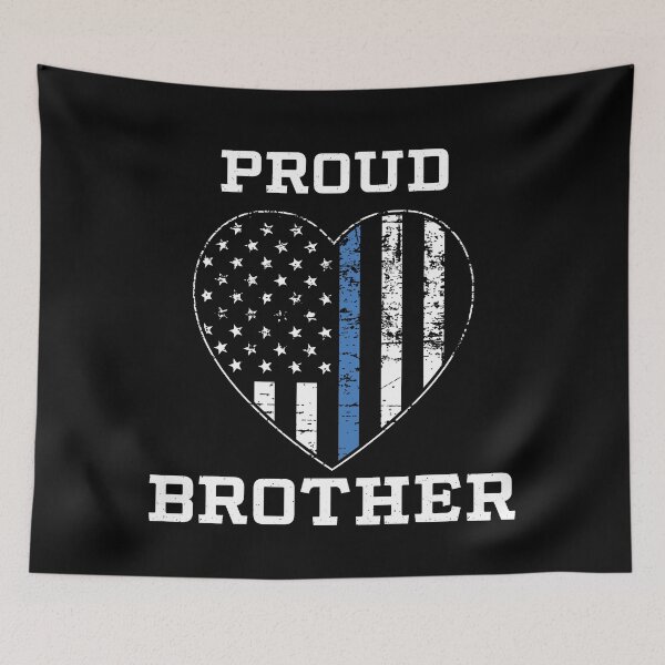 Item preview, Thin Blue Line Proud Police Brother designed and sold by teesaurus.