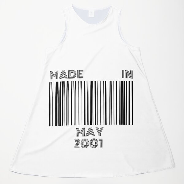 Item preview, Made in May 2001 - Born in May | Barcode 18th Birthday Gift designed and sold by Watersolution.