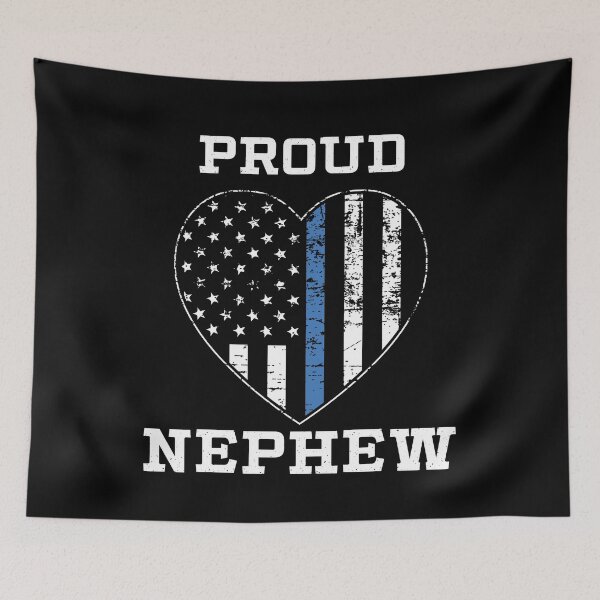 Item preview, Thin Blue Line Proud Police Nephew designed and sold by teesaurus.