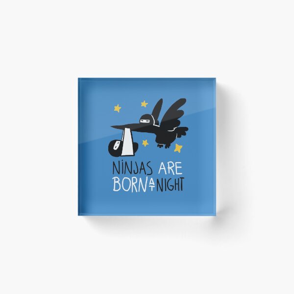 Item preview, Ninjas are born at night... designed and sold by Queenmob.