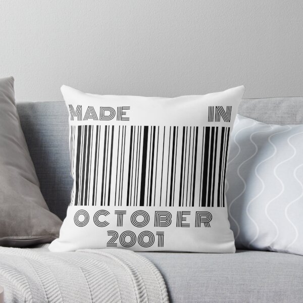 Item preview, Made in October 2001 - Born in October | Barcode 18th Birthday Gift designed and sold by Watersolution.