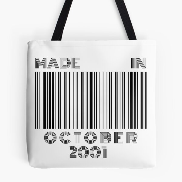 Item preview, Made in October 2001 - Born in October | Barcode 18th Birthday Gift designed and sold by Watersolution.