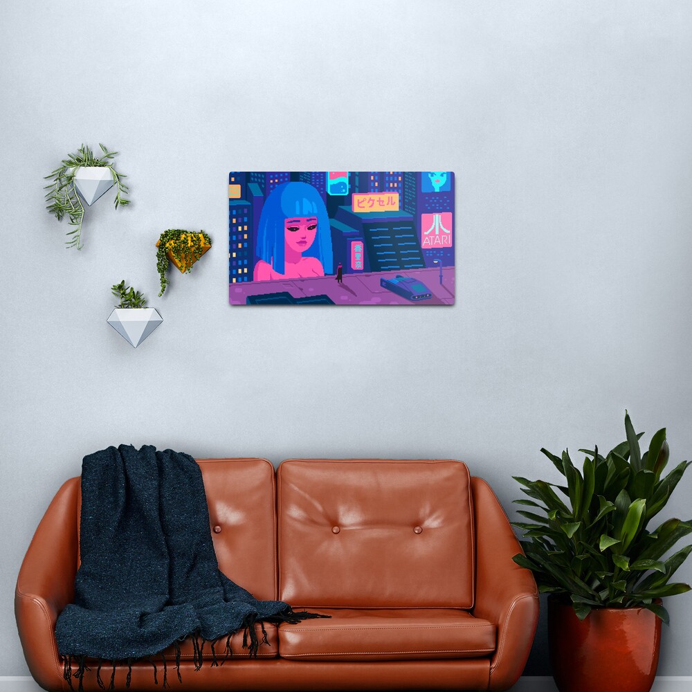 Blade Runner 2049 Pixel Metal Print