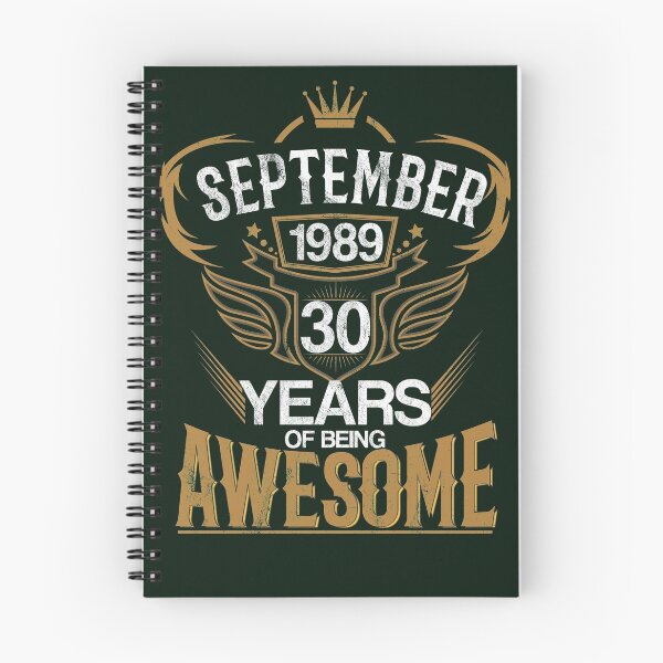 Item preview, Born in September 1989 30th Years of Being Awesome designed and sold by eaglestyle.