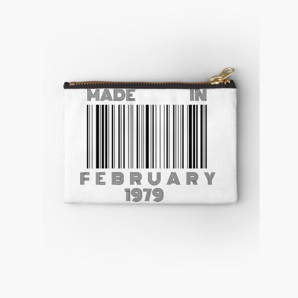 Item preview, Made in February 1979 - Born in February | Barcode 40th birthday gift designed and sold by Watersolution.