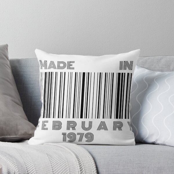 Item preview, Made in February 1979 - Born in February | Barcode 40th birthday gift designed and sold by Watersolution.