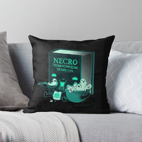 Necronomnomnomnomicon Throw Pillow