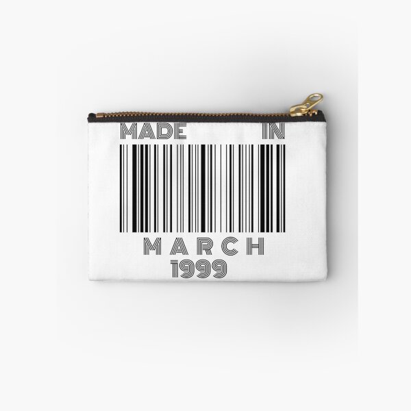 Item preview, Made in March 1999 - Born in March | Barcode 20th birthday gift designed and sold by Watersolution.