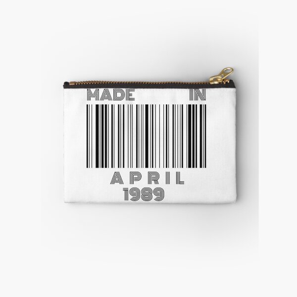 Item preview, Made in April 1989 - Born in April | Barcode 30th birthday gift designed and sold by Watersolution.