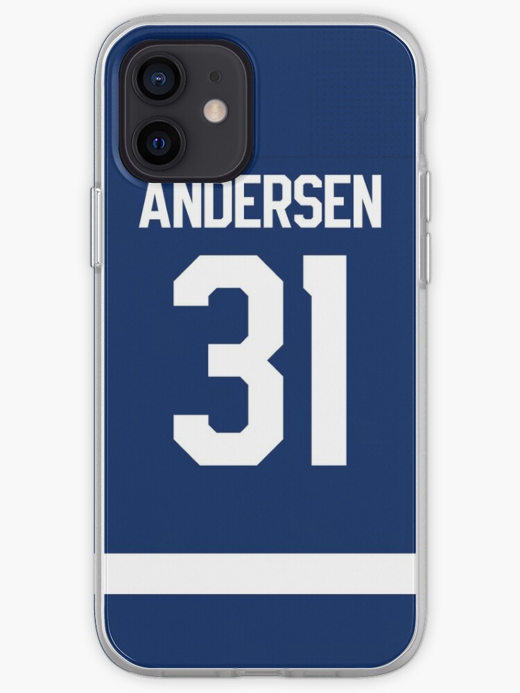 Toronto Maple Leafs Frederik Andersen Home Trikot Ruckentasche Iphone Hulle Cover Von Iamalexajericho Redbubble