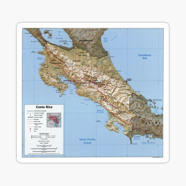 Item preview, Costa Rica Map (1991) designed and sold by BravuraMedia.
