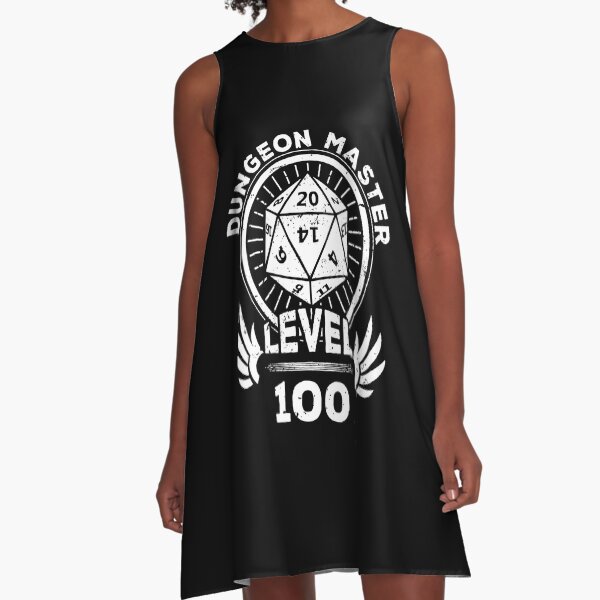 Level 100 Dungeon Master RPG Gamer Gift A-Line Dress