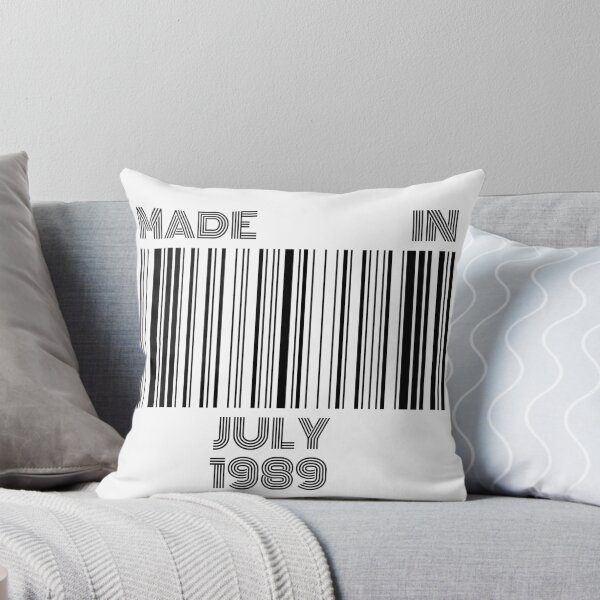 Item preview, Made in July 1989 - Born in July | Barcode 30th birthday gift designed and sold by Watersolution.
