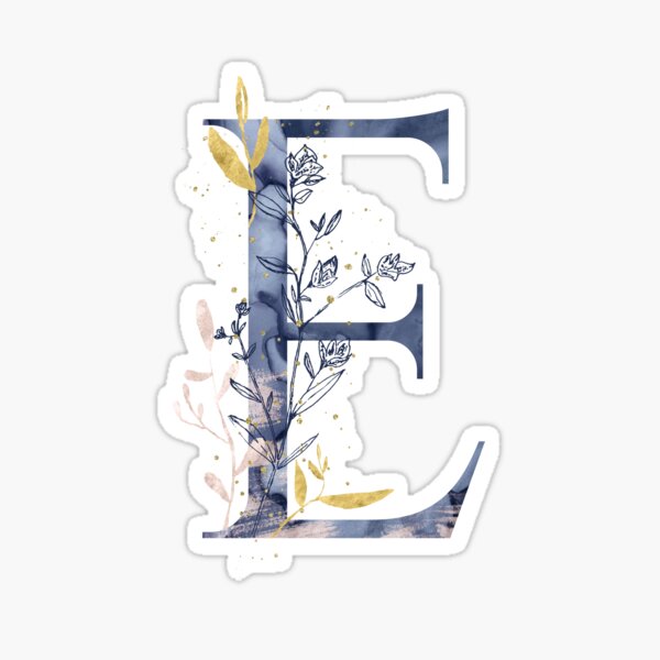 Decorative Letter E Sticker