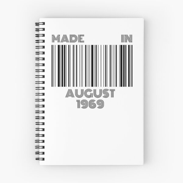 Item preview, Made in August 1969 - Born in August | Barcode 50th Birthday Gift designed and sold by Watersolution.