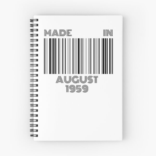 Item preview, Made in August 1959 - Born in August | Barcode 60th Birthday Gift designed and sold by Watersolution.