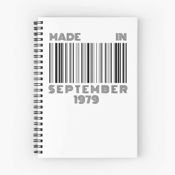 Item preview, Made in September 1979 - Born in September | Barcode 40th birthday gift designed and sold by Watersolution.
