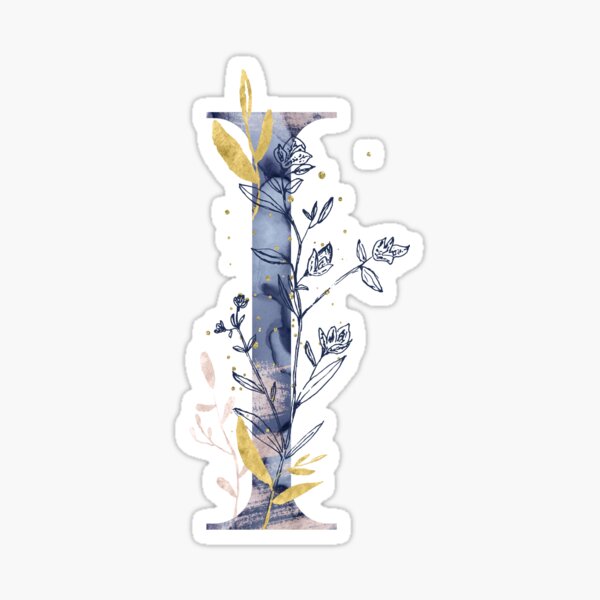 Decorative Letter I Sticker