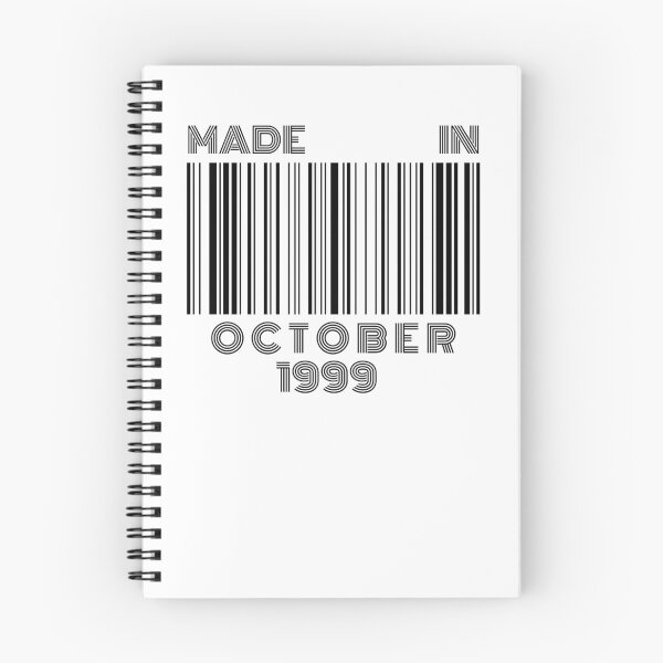 Item preview, Made in October 1999 - Born in October | Barcode 20th birthday gift designed and sold by Watersolution.