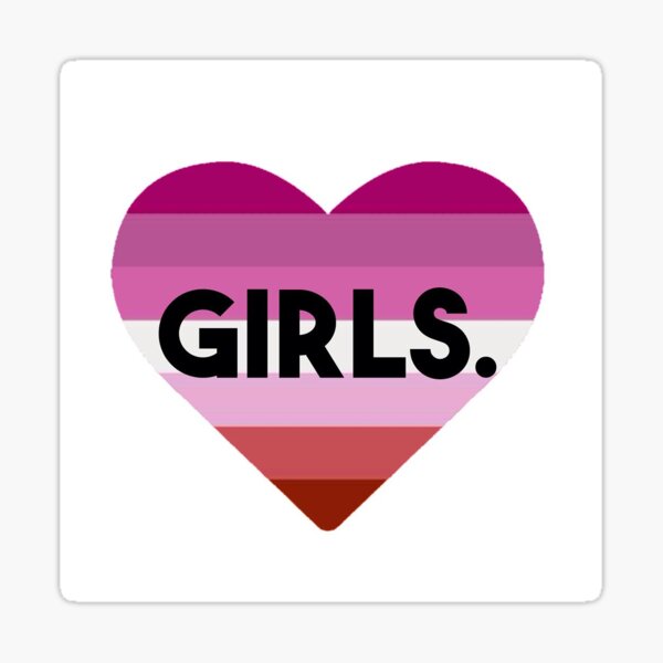 Girls Lesbian Heart Sticker By Codytheclod Redbubble 2750