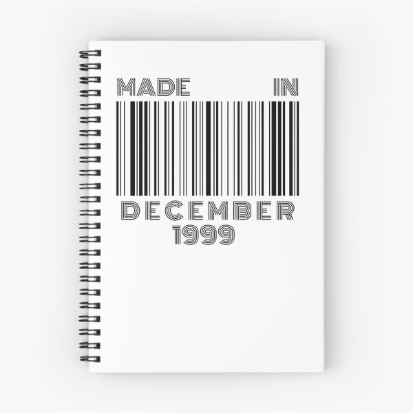 Item preview, Made in December 1999 - Born in December | Barcode 20th birthday gift designed and sold by Watersolution.