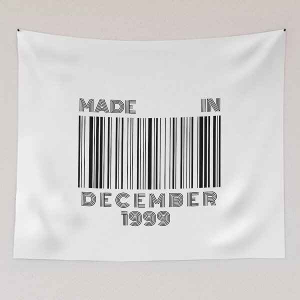 Item preview, Made in December 1999 - Born in December | Barcode 20th birthday gift designed and sold by Watersolution.
