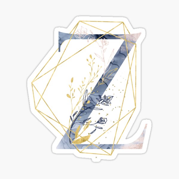 Geometric Decorative Letter Z Sticker