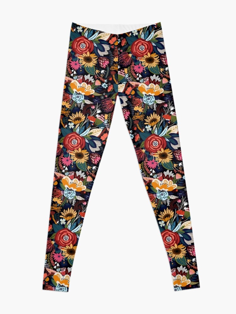 Popping Moody Floral  Leggings for Sale by TigaTiga