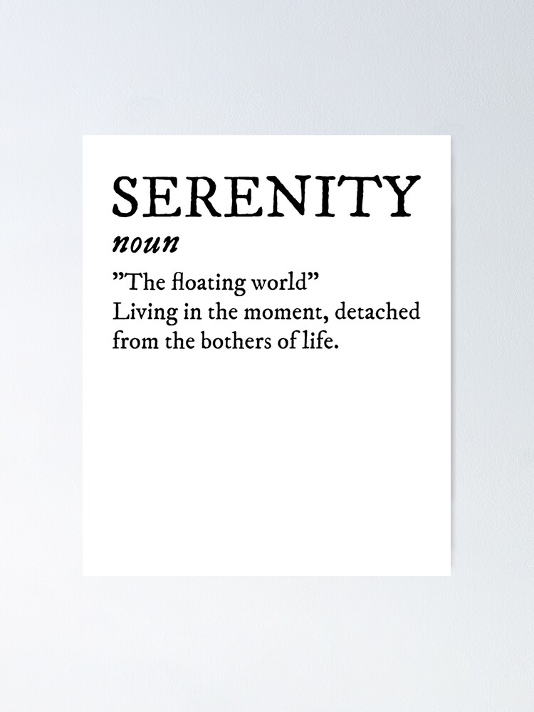 dictionary definition of serenity