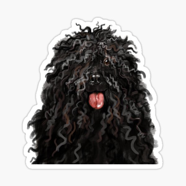 Black Puli Dog Sticker