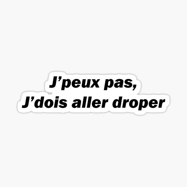Drop drop drop Sticker