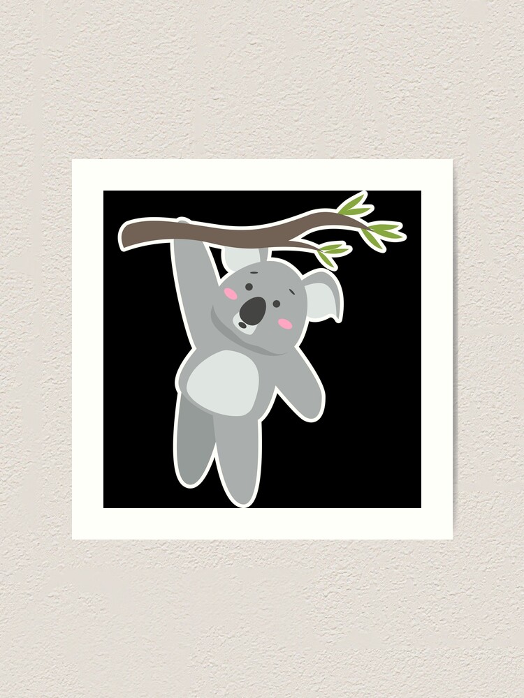 Impression artistique « Eucalyptus animaux de bande dessinée koala ours