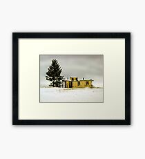 Yellow Caboose Framed Print