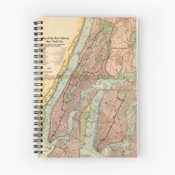 Item preview, Vintage NYC Subway Map (1903) designed and sold by BravuraMedia.
